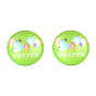 Cabochons en verre, demi-rond/dôme avec motif sur le thème de Pâques