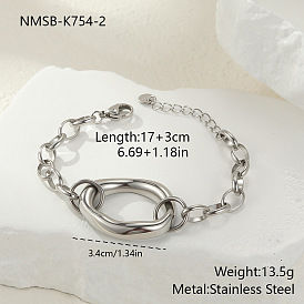 304 из нержавеющей стали ссылка браслеты, браслеты-цепочки для женщин, овальные