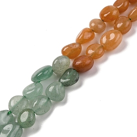 Natural Aventurine Beads Strands, Nuggets, Tumbled Stone