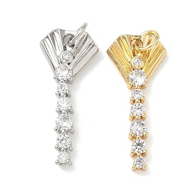 Латунные микропаве прозрачные подвески с фианитом, с целью перехода в кольце, долговечный, без кадмия и без свинца, фанатское очарование