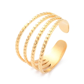 Ионное покрытие (ip) 304 широкое открытое манжетное кольцо из нержавеющей стали для женщин