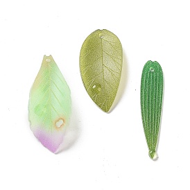 Opaque Acrylic Pendants, Leaf
