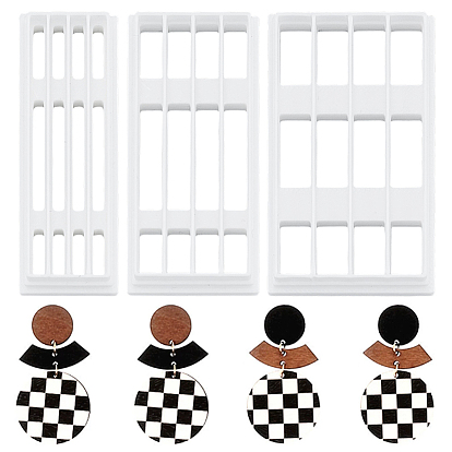 3шт. прямоугольная пластиковая глиняная форма, резцы глины