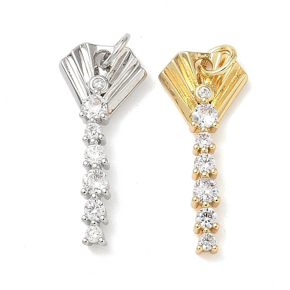 Латунные микропаве прозрачные подвески с фианитом, с целью перехода в кольце, долговечный, без кадмия и без свинца, фанатское очарование