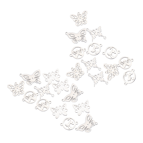 304 Stainless Steel Links Connectors, Laser Cut, Butterfly