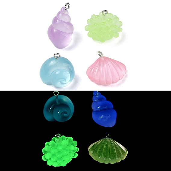 Подвески из люминесцентной смолы, с железной петлей, оболочка