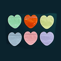 OPP Packaging Resealable Bags, with Clear Window, Top Self Seal Pouches, Heart