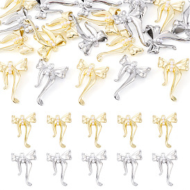 20 шт 2 цвета подвески из сплава, с искусственным жемчугом, бантом прелести