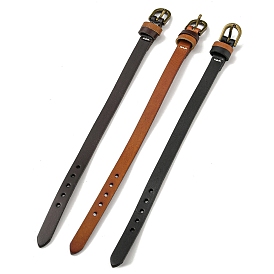 Adjustable Leather Cord Bracelets, with Alloy Clasp