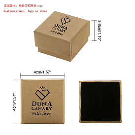 Kraft Paper Box, with Sponge, Square