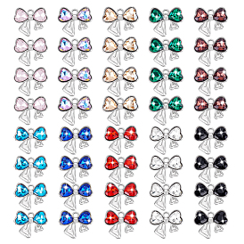 36 шт. 9 цветов, подвески из цинкового сплава со стразами, бантом