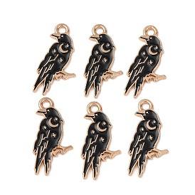 Подвески из эмали и сплава, ворона