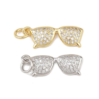 Латунные микро проложить кубического циркония подвески, очки, без кадмия и без свинца, стойки покрытие, долговечный, с целью перехода в кольце
