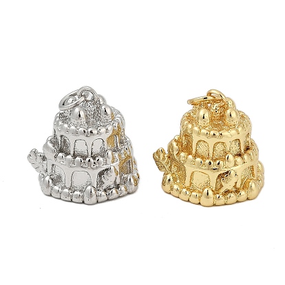 Латунные подвески, торт, с целью перехода в кольце, без кадмия и без свинца, стойки покрытие, долговечный