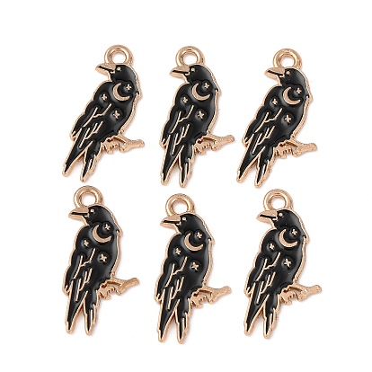 Подвески из эмали и сплава, ворона