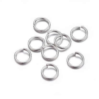 304 Stainless Steel Open Jump Rings, Round