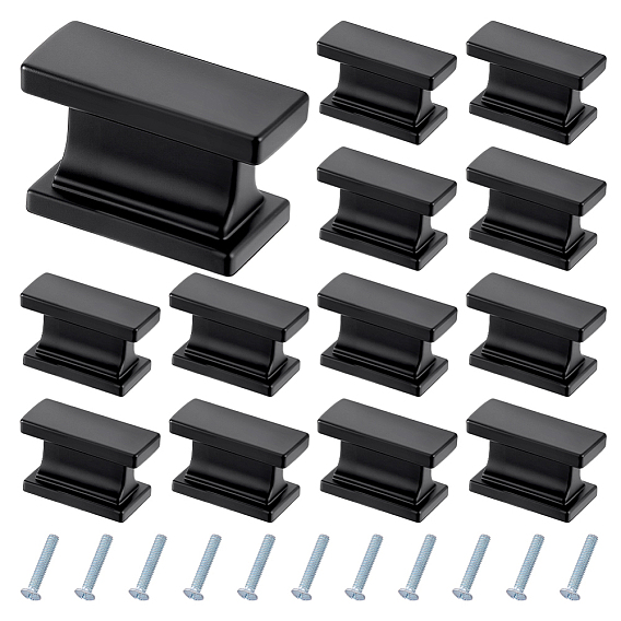 16шт. ручки для дверцы шкафа из цинкового сплава, с винтом, прямоугольные