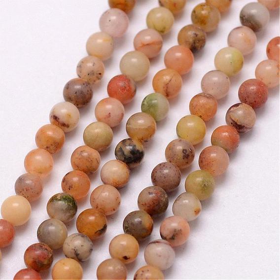 Natural Agate Bead Strands, Round