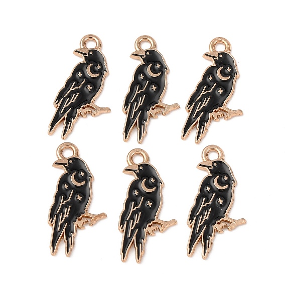 Подвески из эмали и сплава, ворона