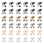 60sets 6 Colors Brass Boot Lace Hooks, for Climbing and Outdoor Shoes, with Rivets, Oval