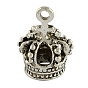 Тибетском стиле сплава короны подвески, без кадмия и без свинца, 15.5x11 мм, отверстие : 2 мм