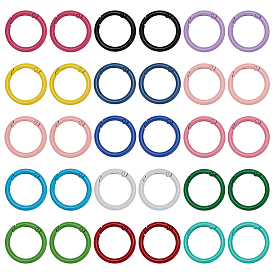 30шт 15 цветные пружинные кольца из цинкового сплава, круглые кольца