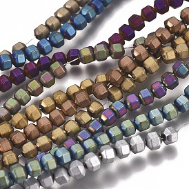 Немагнитные синтетический гематит бисер пряди, бисер нитей, вакуумное покрытие pvd, матовые, шестиугольник