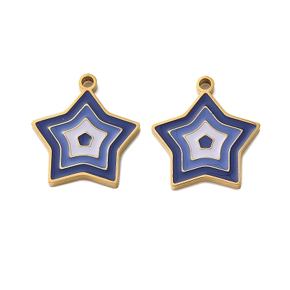 304 нержавеющей стальной эмали подвески, ионное покрытие, звезда, золотые