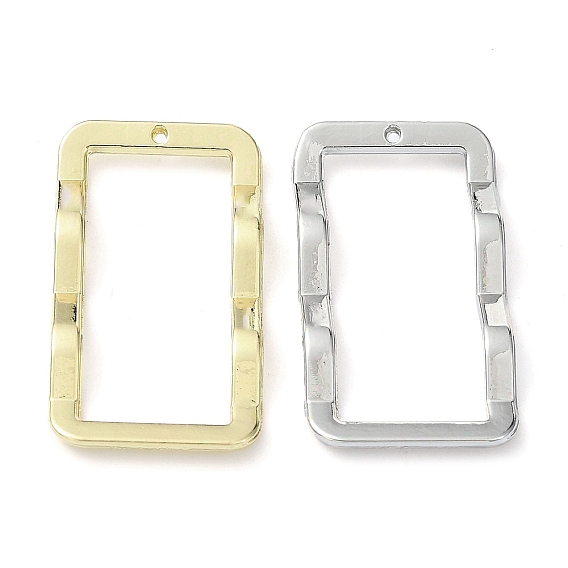 Crémaillère pendentifs en alliage placage, rectangle