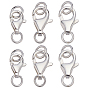 6 шт. 3 стили 925 застежки-лобстеры из стерлингового серебра, с прыжковых колец