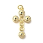 Латунные микропаве прозрачные подвески с фианитом, крест прелести, с целью перехода в кольце