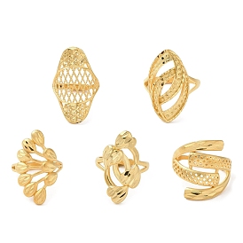 Light Gold Brass Adjustable Rings for Women