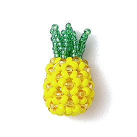 Glass Seed Bead Loom Pattern, Pineapple Pendants