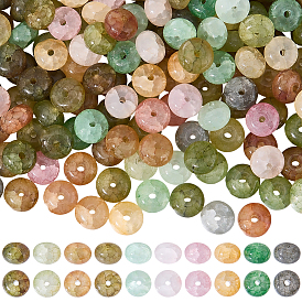 2 нити 2 цвета ниток стекляруса, имитация драгоценных камней, рондель, окрашенные