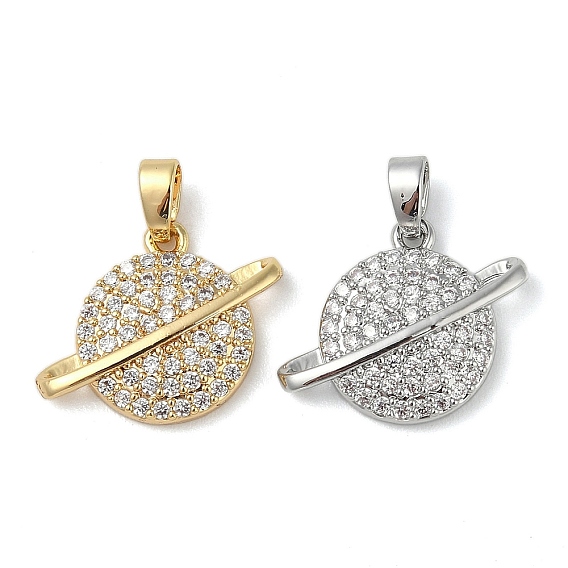 Латунные микро проложить кубического циркония подвески, без кадмия, без никеля и без свинца, плоские круглые прелести