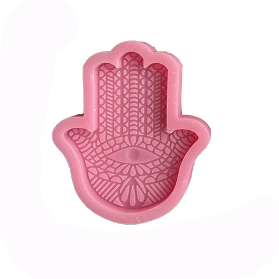 Hamsa Hand with Evil Eye DIY Candle Silicone Molds, Car Freshie Molds, for Aroma Beads, Scented Candle Making