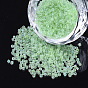 Transparent Glass Cylinder Beads, Seed Beads, Frosted Colours, Round Hole