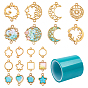 Zinc Alloy Links/Connectors, Open Back Bezel, For DIY UV Resin, Epoxy Resin, Pressed Flower Jewelry, with Seamless Paper Tape