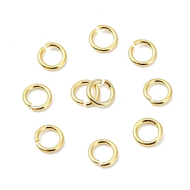 SHEGRACE 30G Brass Open Jump Rings, Saw Cut Round, Cadmium Free & Nickel Free & Lead Free