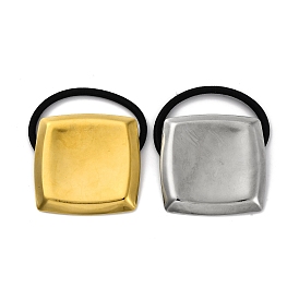 304 резинки для волос из нержавеющей стали, с нейлоновым шнуром, квадратный