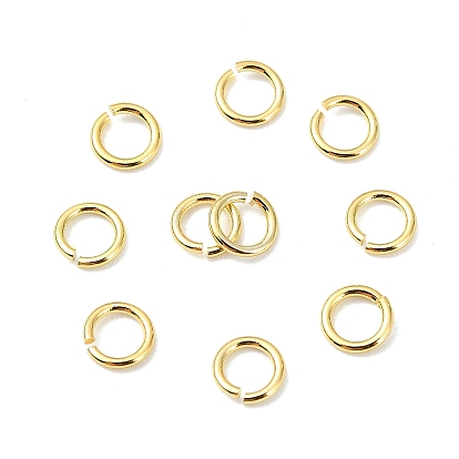 SHEGRACE 30G Brass Open Jump Rings, Saw Cut Round, Cadmium Free & Nickel Free & Lead Free