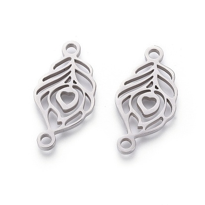 Устойчивы к потускнению 201 звенья из нержавеющей стали, ручная полировка, перо павлина