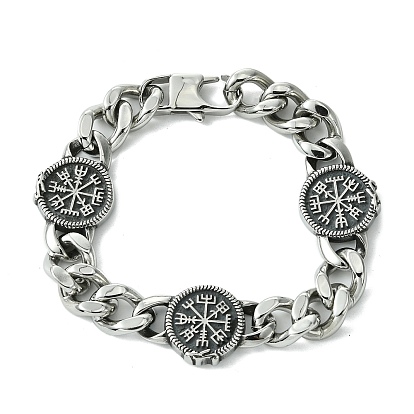 304 кубинские плоские браслеты-цепочки из нержавеющей стали с круглыми звеньями для женщин и мужчин