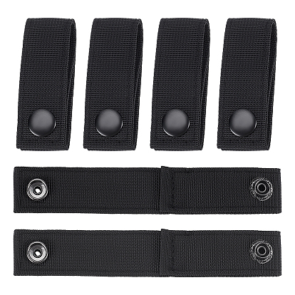 6 sangles tactiques en polyester à boutons-pression