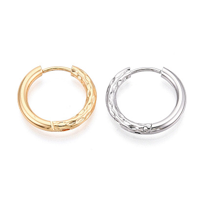 Серьги из 304 нержавеющей стали, текстурированное кольцо