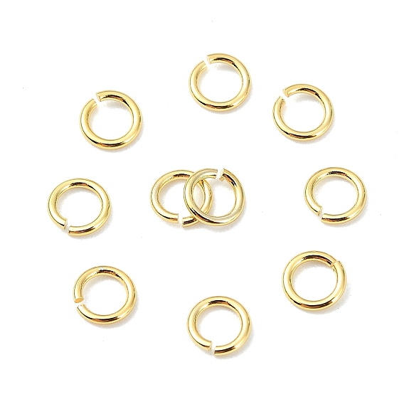 Shegrace 30g anneaux de jonction ouverts en laiton, scie coupée ronde, sans cadmium et sans nickel et sans plomb