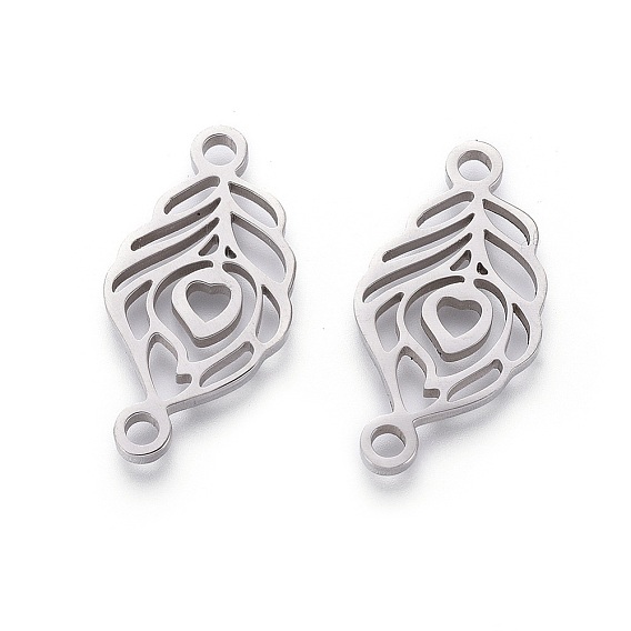 Устойчивы к потускнению 201 звенья из нержавеющей стали, ручная полировка, перо павлина