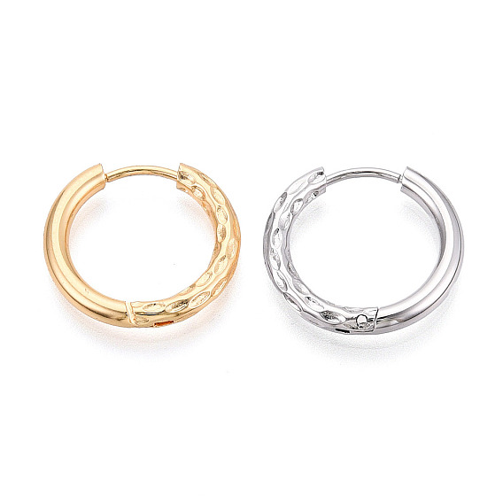 Серьги из 304 нержавеющей стали, текстурированное кольцо