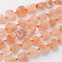 Natural Raw Citrine Beads Strands, Nuggets