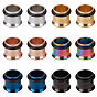 Unicraftale 12Pcs 6 Colors 316 Surgical Stainless Steel Screw Ear Gauges Flesh Tunnels Plugs